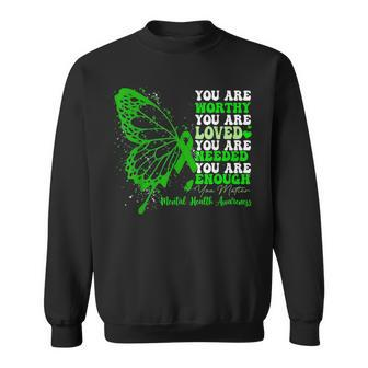 Motivational Support Warrior Mental Health Awareness Sweatshirt - Monsterry