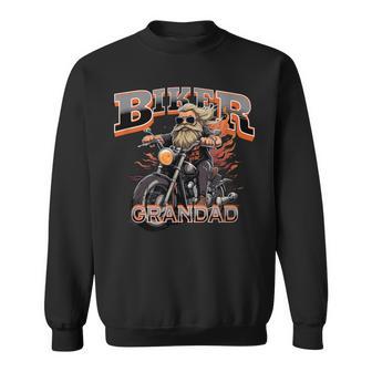 Motorbike Biker Grandpa Motorcycling Dad Biker Grandad Sweatshirt - Monsterry UK