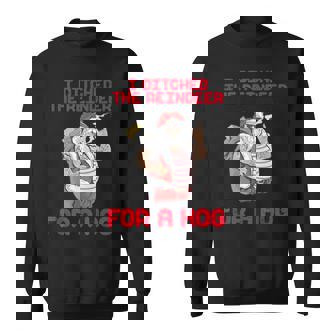 Motorcycle Santa Motorcycle Santa Xmas Biker Sweatshirt - Monsterry