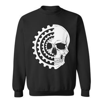 Mountain Biking Skull And Mtb Gear For Crazy Downhiller Sweatshirt - Monsterry UK