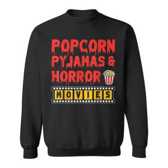 Movie Birthday Night Party Pajama Slumber Popcorn Cinema Sweatshirt - Monsterry UK
