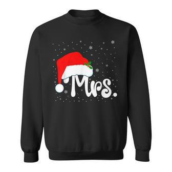 Mr And Mrs Claus Couples Matching Christmas Pajamas Santa Sweatshirt - Thegiftio UK