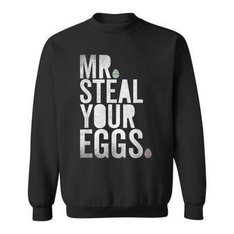 Mr Steal Your Eggs Easter Matching Family For Boys Sweatshirt | Mazezy