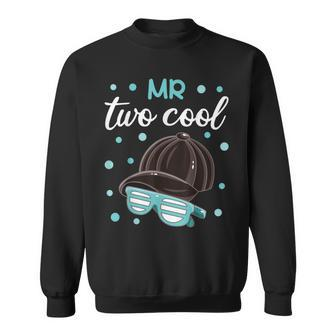 Mr Two Cool Outfit Boy 2Nd Birthday Party Hip-Hop Style Sweatshirt - Seseable