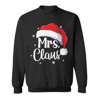 Mrs Claus Christmas Couples Matching His And Her Pajama Sweatshirt - Monsterry