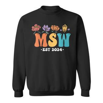 Msw Est 2024 Graduation School Social Worker Master Sweatshirt | Mazezy UK