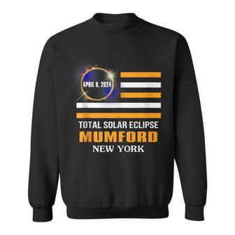 Mumford New York Solar Eclipse 2024 Us Flag Sweatshirt - Thegiftio UK
