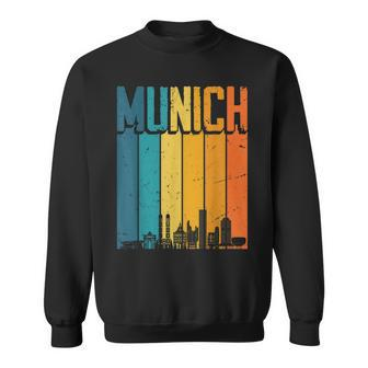 Munich Skyline Retro Vintage Souvenir Munich Sweatshirt - Seseable