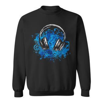 Music Lover Headphones Musician Idea Music Sweatshirt - Monsterry CA