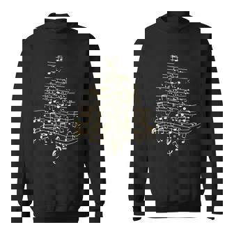Music Note Christmas Tree Christmas Tree Musical Notes Sweatshirt | Mazezy