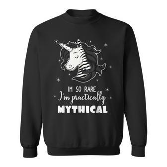 Mythical Unicorn Ehlers Danlos Black And White Zebra Stripe Sweatshirt - Monsterry DE