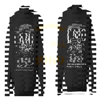 Nacido En 1969 55 Años Cumpleaños Moto Biker Hombre Motero Manga Larga Camisa de entrenamiento - Regaloses