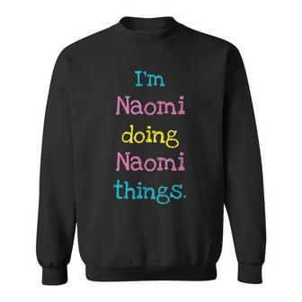 Naomi Cute Personalized Text Kid's Top For Girls Sweatshirt - Monsterry