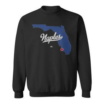 Naples Florida Fl Map Sweatshirt - Monsterry UK