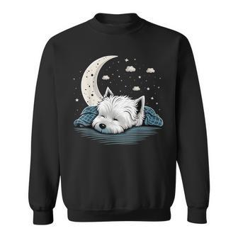 Napping Westie Pajama West Highland White Terrier Sleeping Sweatshirt - Monsterry DE
