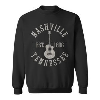 Nashville Country Music City Guitar Sweatshirt - Thegiftio UK
