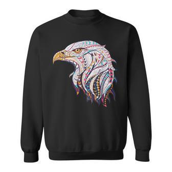 Native American Colorful Patriotic Eagle Beautiful Sweatshirt - Monsterry