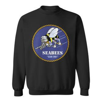 Navy Seabees Construction Battalions Veteran Patch Sweatshirt - Monsterry DE