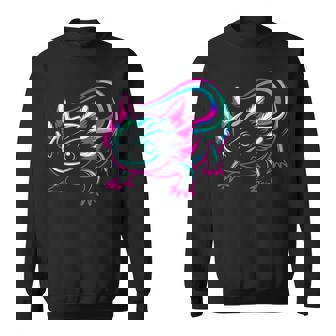 Neon Axolotl Sweatshirt | Mazezy