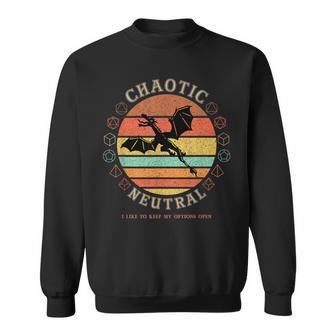 Nerdy Chaotic Neutral Rpg Gamer Sweatshirt | Mazezy
