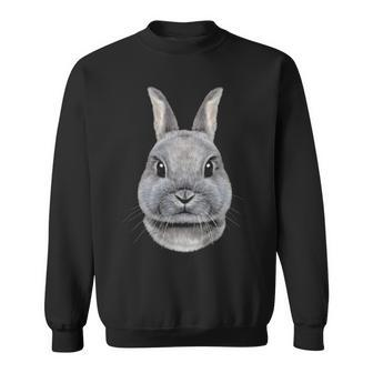 Netherland Dwarf Rabbit Face Sweatshirt | Mazezy CA