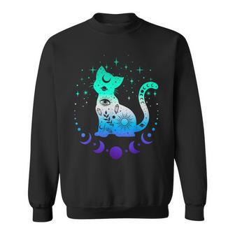 New Blue Gay Male Mlm Pride Flag Astrology Cat Sweatshirt - Monsterry AU