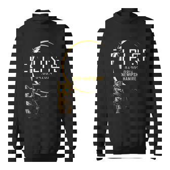 New Hampshire Total Solar Eclipse 2024 Cat Glasses Sweatshirt - Thegiftio