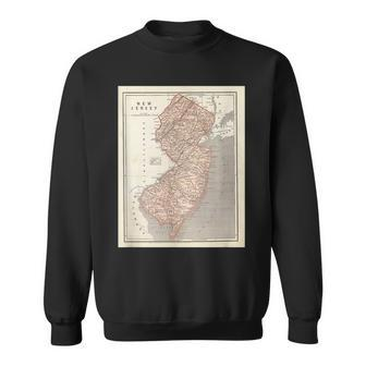 New Jersey Map T Sweatshirt - Monsterry