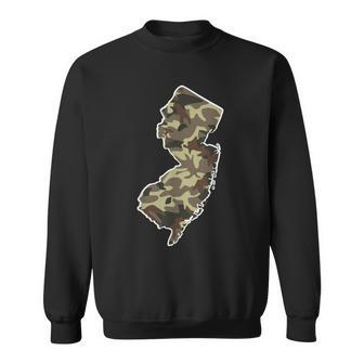 New Jersey Pride Hunting Military Camo Nj State Map Sweatshirt - Monsterry UK