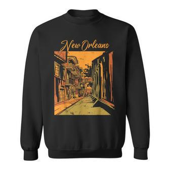 New Orleans Louisiana Souvenir Bourbon Street Sweatshirt - Monsterry