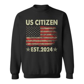 New Us Citizen Est 2024 American Immigrant Citizenship Sweatshirt - Seseable