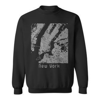 New York City Vintage Street Map Travel Souvenir Sweatshirt - Monsterry AU