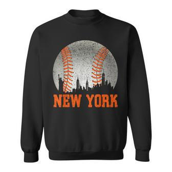 New York Retro Baseball Lover Met At Game Day Sweatshirt - Monsterry UK