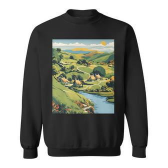 New Zealand Hobbiton Tranquility Graphic Sweatshirt - Monsterry UK