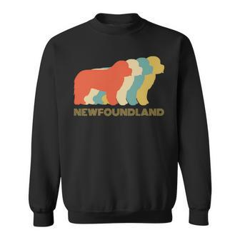 Newfoundland Dog Breed Vintage Look Silhouette Sweatshirt - Monsterry DE