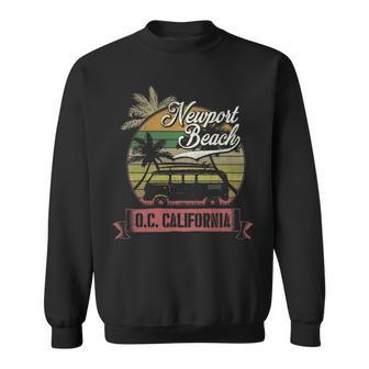 Newport Beach Orange County California Surfing Retro Sweatshirt | Mazezy