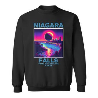 Niagara Falls Total Solar Eclipse 2024 80S New York Canada Sweatshirt | Mazezy CA