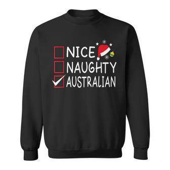 Nice Naughty Australian Christmas List Xmas Santa Sweatshirt - Monsterry