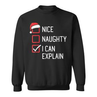 Nice Naughty List I Can Explain Christmas Sweatshirt - Thegiftio UK