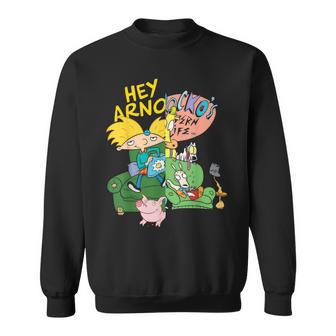 Nickelodeon Hey Arnold And Rocko's Modern Life Mashup Sweatshirt - Monsterry CA