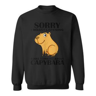 Niedliche Capibara Sprüche Capybara With Water Pig Blue Sweatshirt - Seseable
