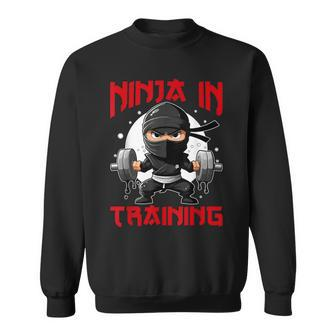 Ninja In Training Kid's Workout Enthusiast Sweatshirt - Monsterry