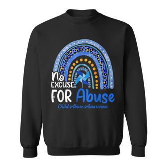 No-Excuse For Abuse Child Abuse Prevention Awareness Month Sweatshirt | Mazezy