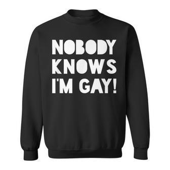 Nobody Knows I'm Gay Idea Csd Sweatshirt - Thegiftio UK