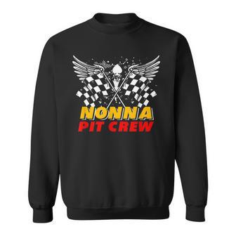 Nonna Pit Crew Race Car Birthday Party Matching Family Sweatshirt - Monsterry DE