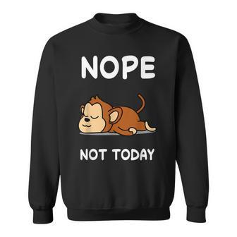 Nope Monkey Sleeping Sleep Pajama Nightgown Sweatshirt - Monsterry CA
