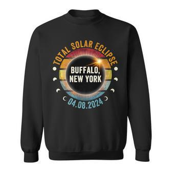 North America Total Solar Eclipse 2024 Buffalo New York Usa Sweatshirt - Thegiftio UK