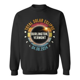 North America Total Solar Eclipse 2024 Burlington Vermont Sweatshirt - Thegiftio UK