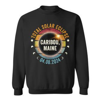 North America Total Solar Eclipse 2024 Caribou Maine Usa Sweatshirt - Thegiftio UK