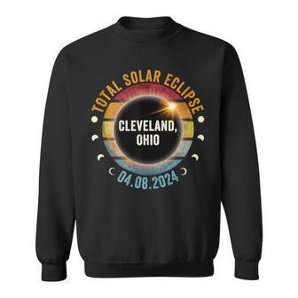 North America Total Solar Eclipse 2024 Cleveland Ohio Usa Sweatshirt - Monsterry AU